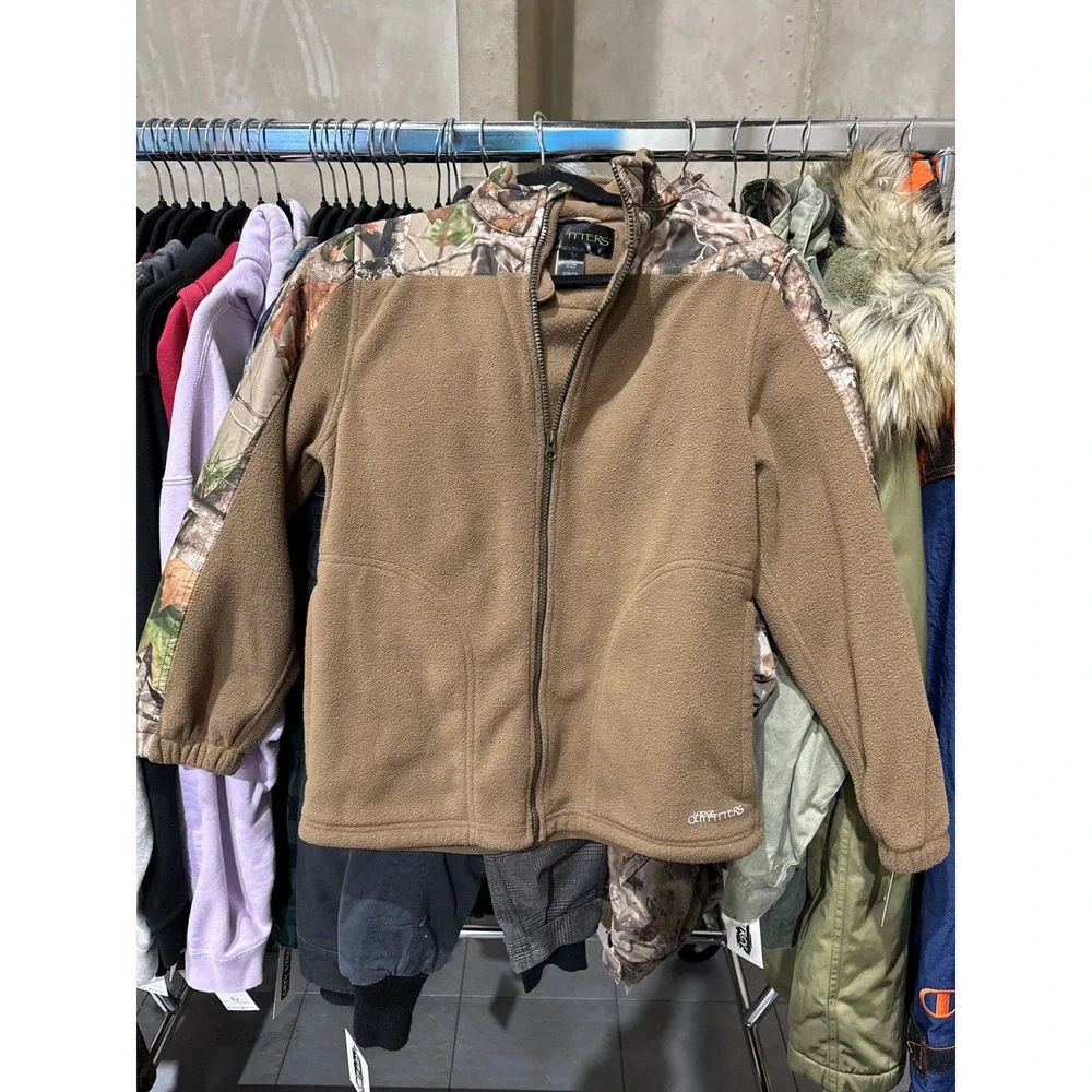 Forge Outfitters Kids Brown Camo Fleece Full Zip Jacket‎ Size L 10/12 Hunting